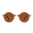 Crescent - Circle Retro Round Rimless Fashion Tinted Vintage Sunglasses