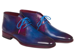 Paul Parkman Bottes Chukka pour hommes Bleu et violet (ID#CK55U7)