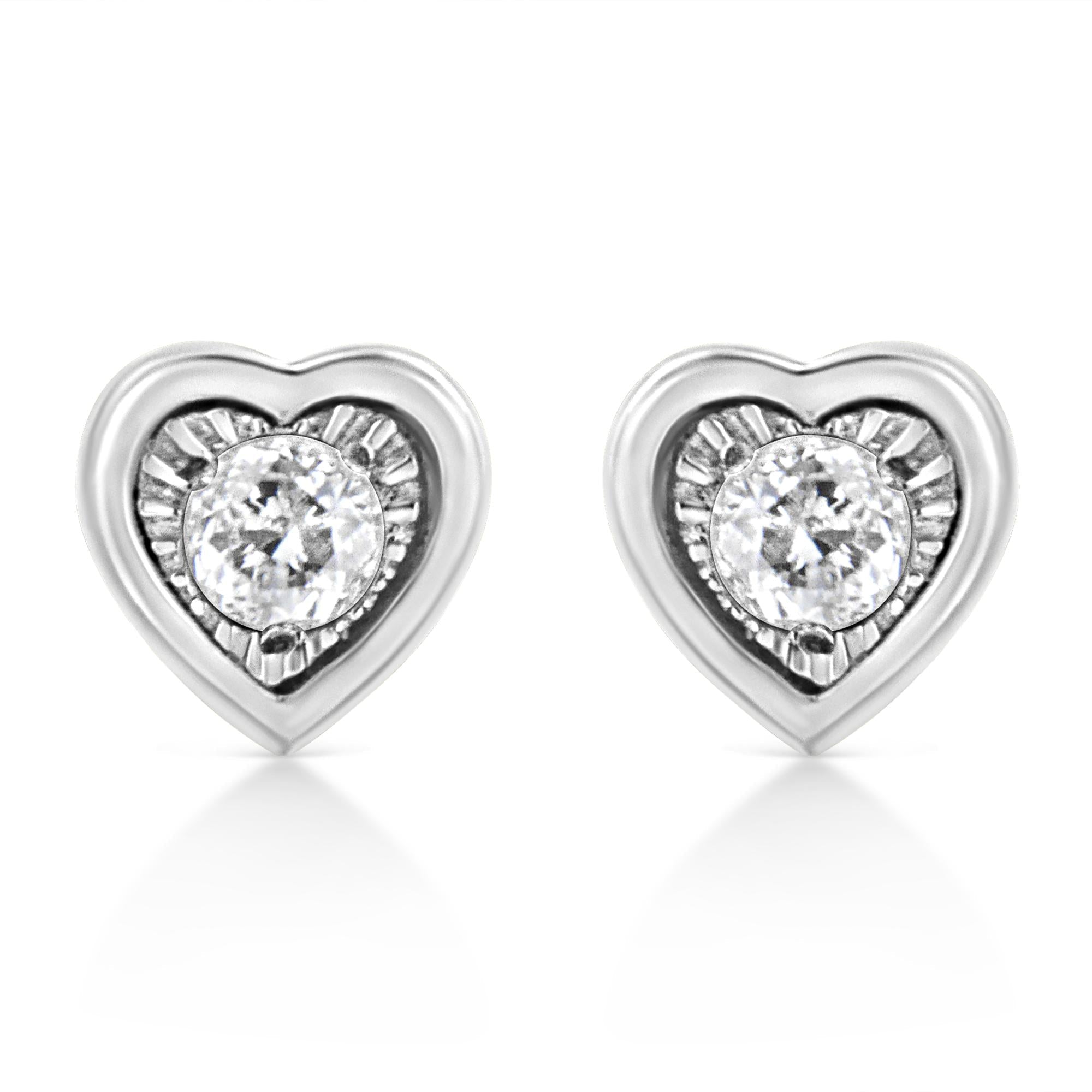 .925 Sterling Silver 1/10 Cttw Miracle-Set Diamond