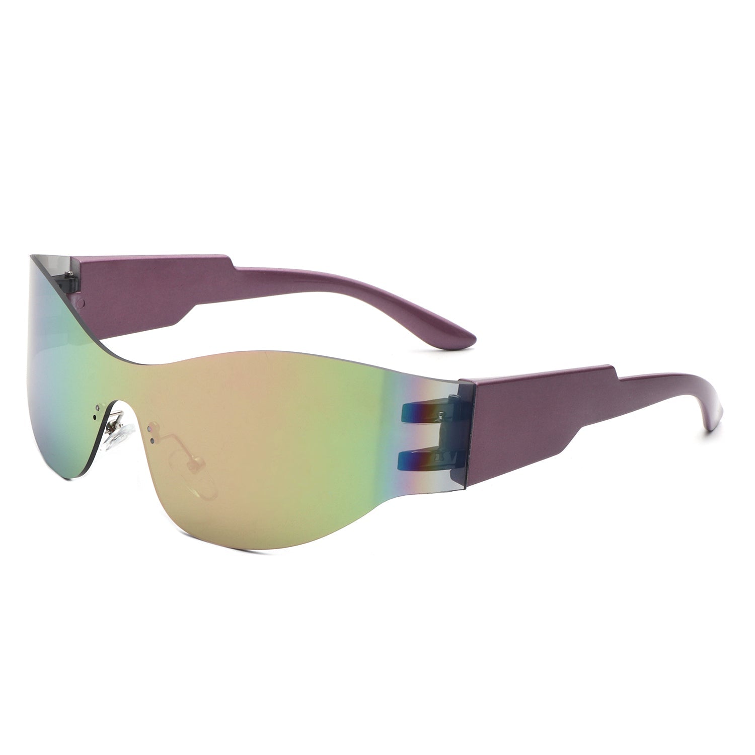 Galadriel - Futuristic Mirrored Cyberpunk Sport Reflective Shield Sunglasses