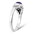 Amethyst Spiral Sterling Silver Ring