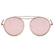 FAIRFAX | Polarized Circle Round Brow-Bar Fashion Sunglasses