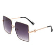 Benazia - Square Oversize Flat Top Large Tinted Women Fashion Sunglasses