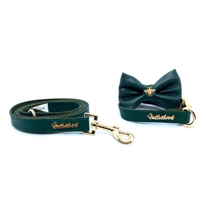 Jade Collar, Leash & Bow Tie Set