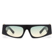 Starisle - Rectangle Chic Oval Lens Chunky Slim Fashion Sunglasses