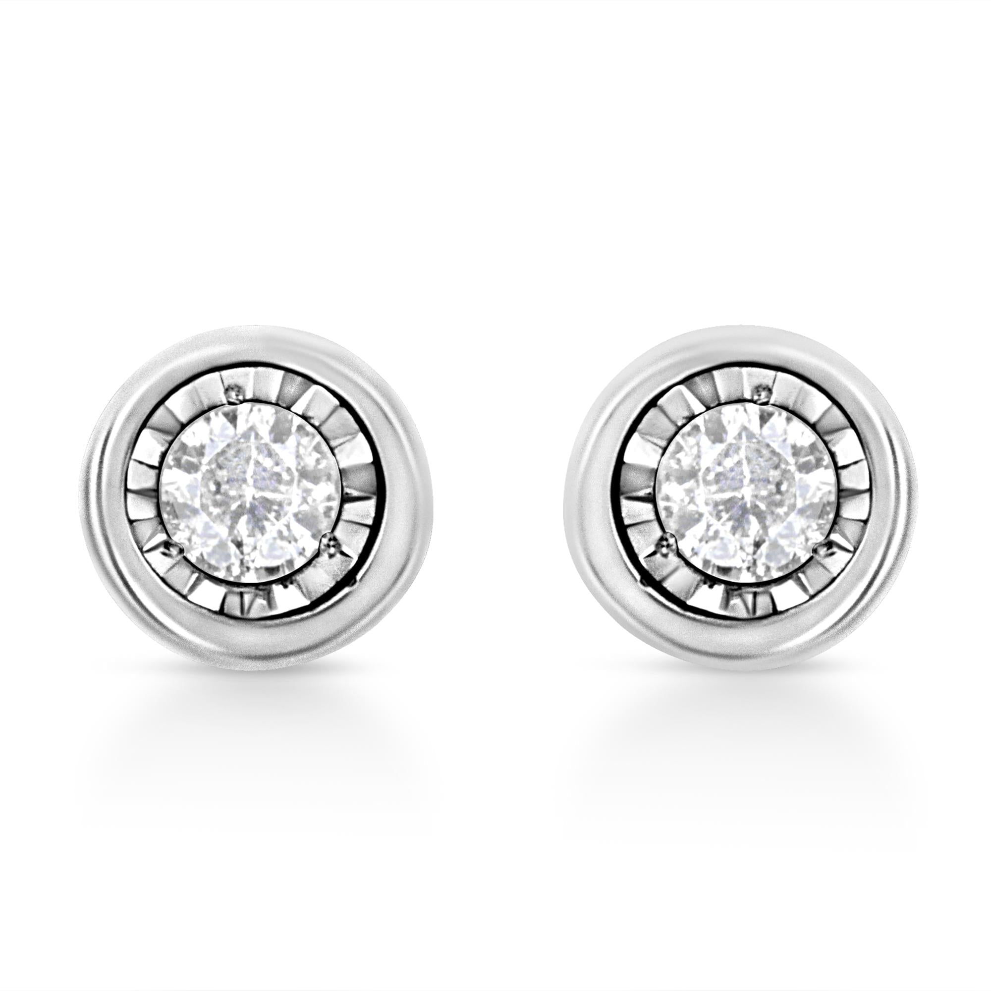 .925 Sterling Silver 1/10 Cttw Miracle-Set Diamond