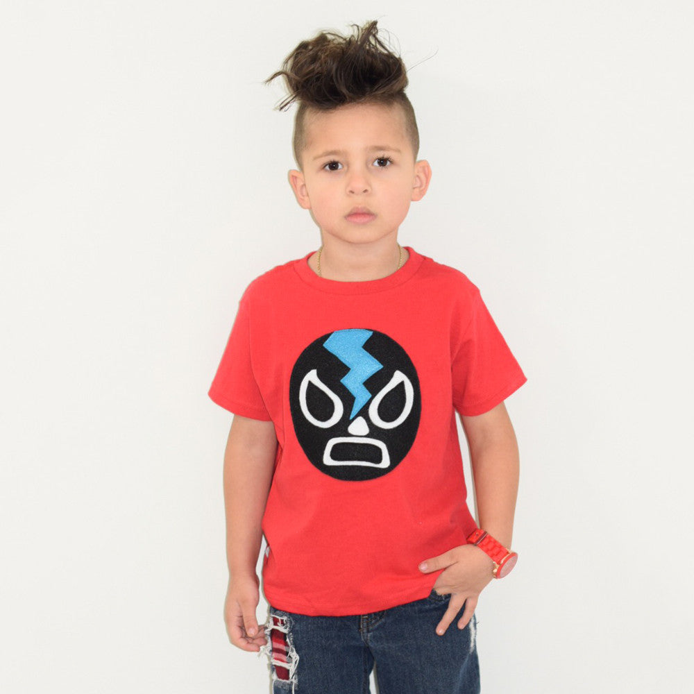 T-shirt pour enfants - Luchador Negro - Chemise noire de lutteur mexicain pour tout-petits