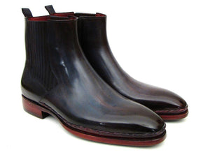 Paul Parkman Bottines Chelsea pour hommes Bleu marine et bordeaux