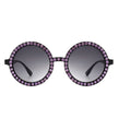 Dreamwey - Round Fashion Rhinestone Circle Oversize Women Sunglasses