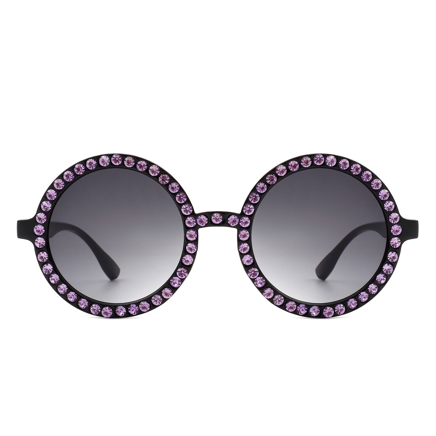 Dreamwey - Round Fashion Rhinestone Circle Oversize Women Sunglasses