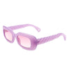 Wonderia - Rectangle Narrow Retro Slim Square Fashion Sunglasses