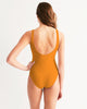 Maillot de bain une pièce femme orange acidulé