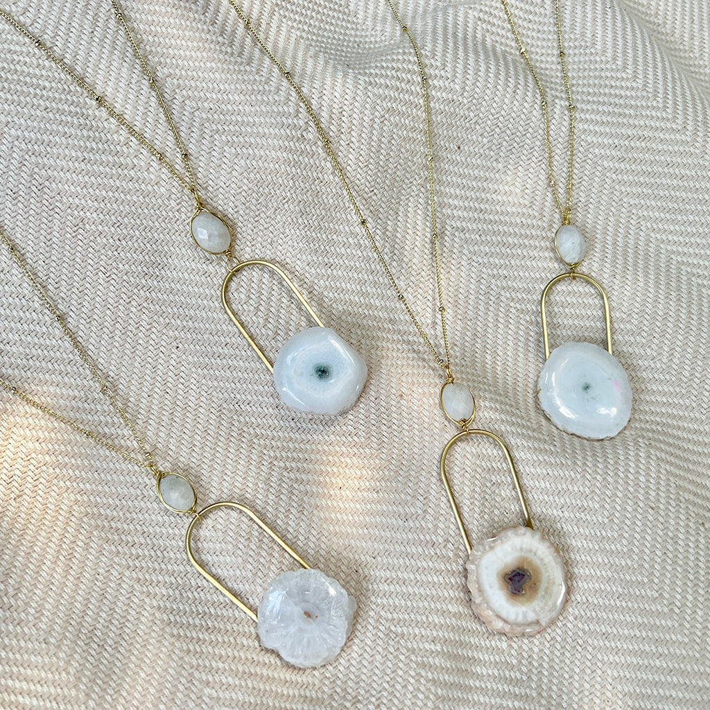 Solar Quartz Eye Necklace