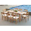 ROSSIO - ICOO 9 Pieces Teak Extendable Patio Dining Set