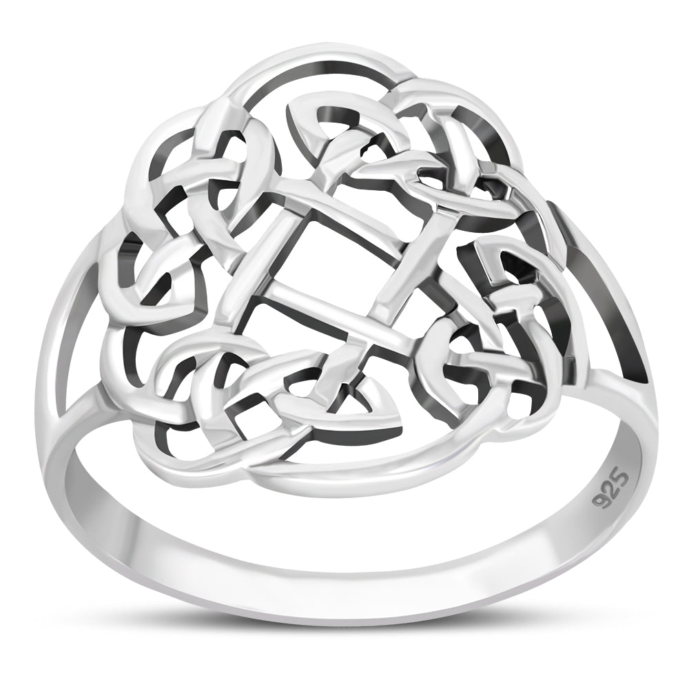 Bague ronde celtique en argent