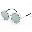 Holland - Pearl-Studded Cut-Out Cat Eye Princess Sunglasses