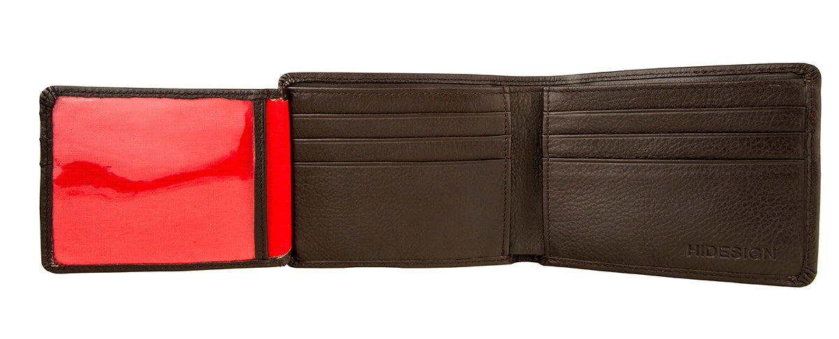 Hidesign Angle Stitch Leather Multi-Compartment Leather Wallet