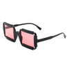 Luminite - Square Retro Irregular Frame Futuristic Fashion Tinted Sunglasses