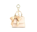 Cottontail Mini - Beige Vegan Leather Bag Keychain