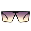 Vitalize - Oversize Retro Square Flat Top Tinted Fashion Women Sunglasses