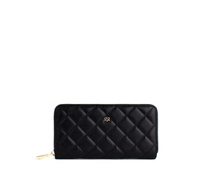 Uptown Quilted - Black Zipper Wallet