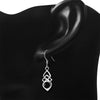 Boucles d'oreilles celtiques en argent et onyx noir