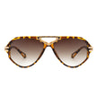 Unityth - Geometric Retro Round Vintage Fashion Aviator Sunglasses