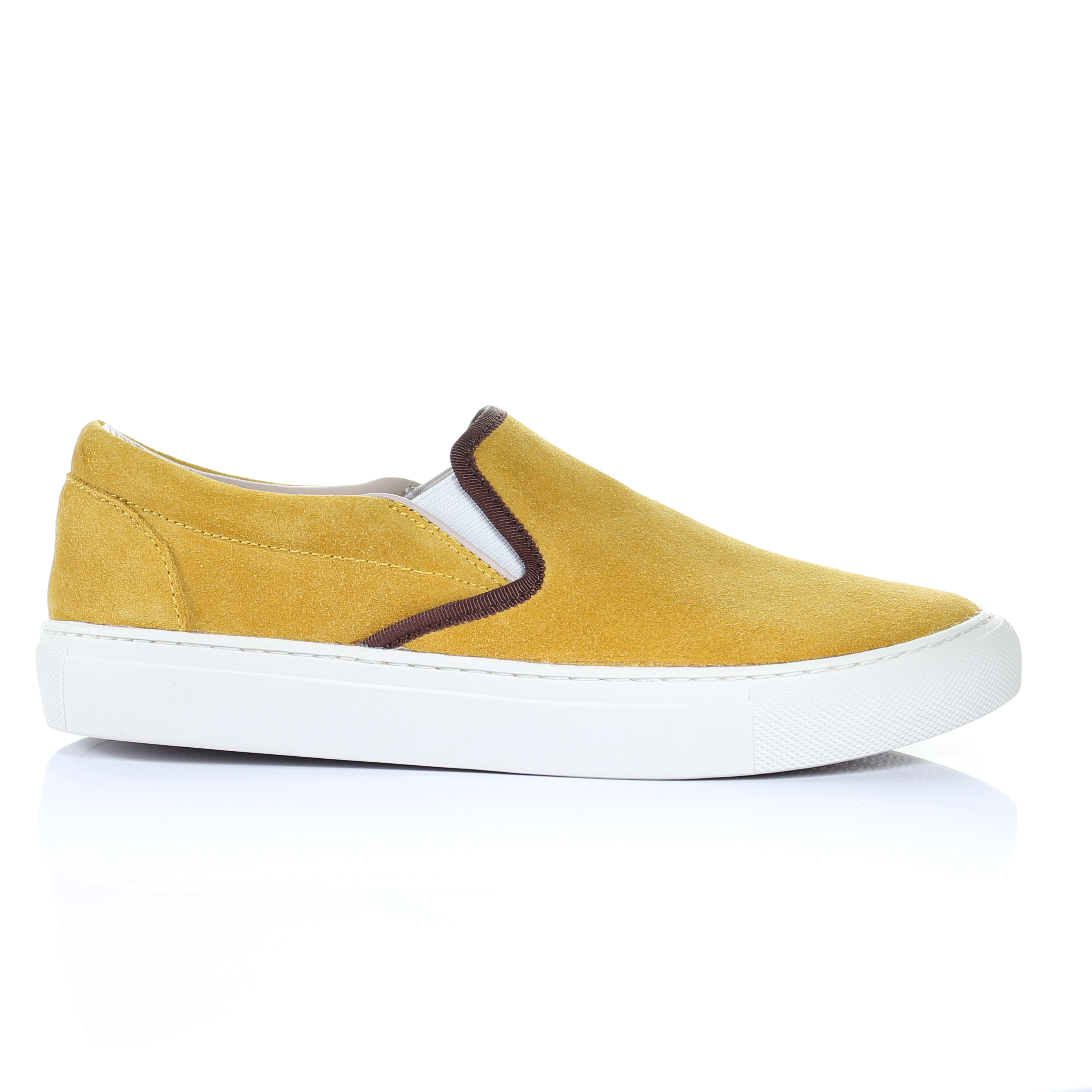 Suede Slip on Sneaker (Mustard)