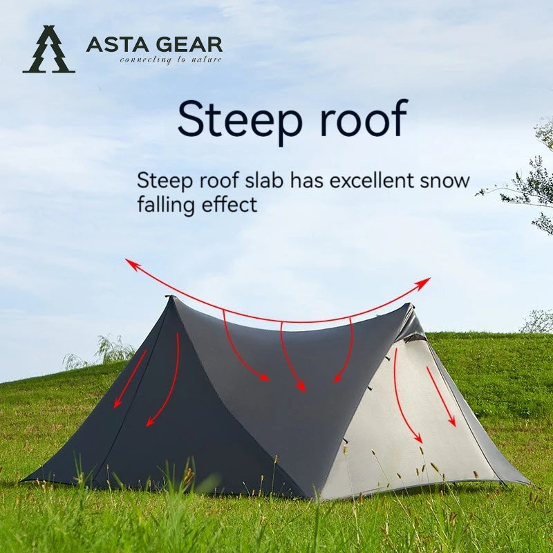 Double-Sided Silicon-Coated Pyramid Tent