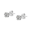 .925 Sterling Silver 1/10 Cttw Prong Set Round-Cut Trio Diamond Stud Earrings