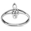 Bague en argent sterling avec note de musique