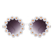 Ysabelia - Round Daisy Flower Shape Circle Party Floral Women Sunglasses