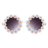 Ysabelia - Round Daisy Flower Shape Circle Party Floral Women Sunglasses