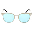 CAMBRIDGE | Pillowed Rectangle Flat Lens Horned Rim Sunglasses