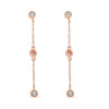 10K Rose Gold Plated .925 Sterling Silver 1/15 Cttw Diamond Dangle Earring