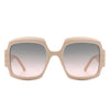 Emblazon - Women Oversize Flat Top Fashion Square Sunglasses