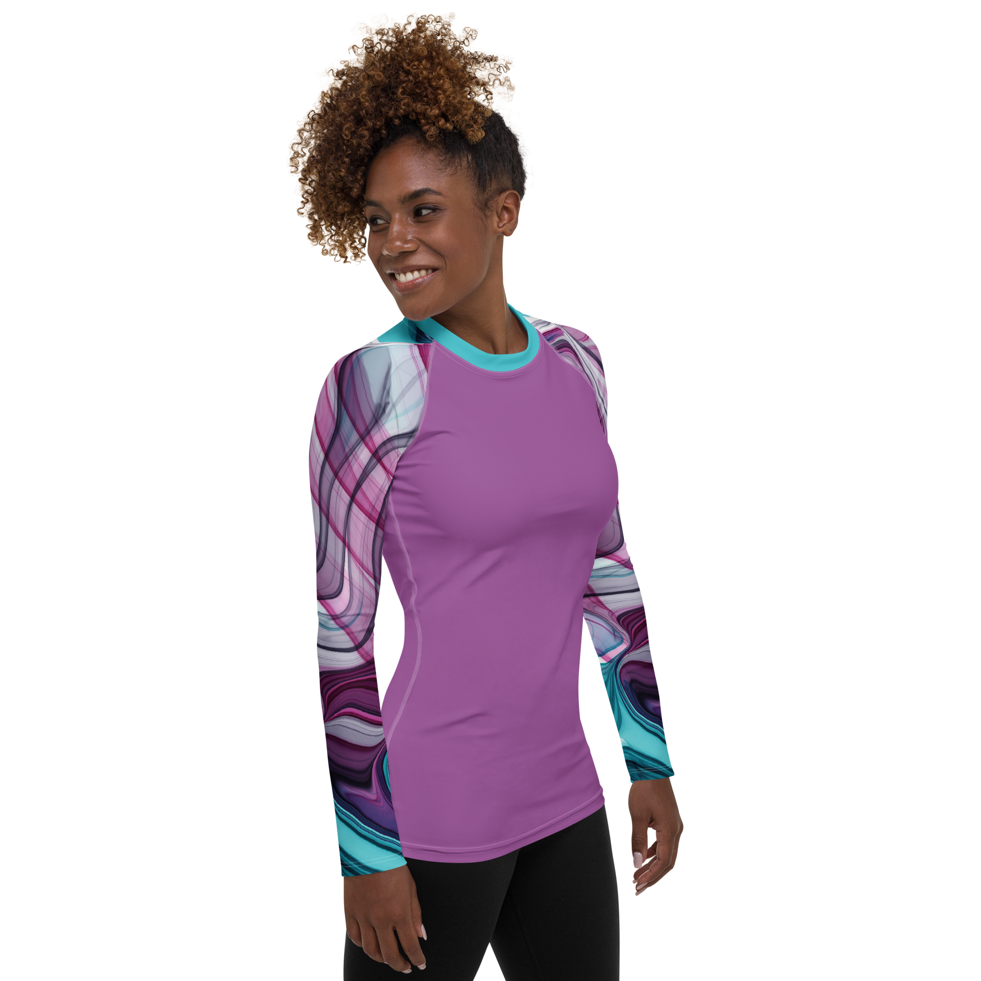 Women's Water Colors Performance Rash Guard UPF 40+