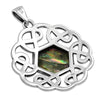 Abalone Shell Round Celtic Knot Silver Pendant