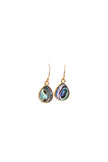 Boucles d'oreilles en forme de larme d'ormeau en or