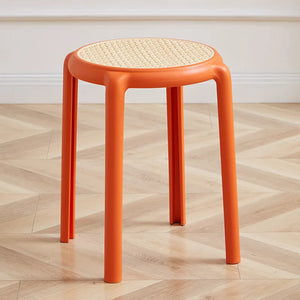 Stackable Modern Rattan Stool