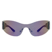 Galadriel - Futuristic Mirrored Cyberpunk Sport Reflective Shield Sunglasses