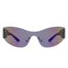 Galadriel - Futuristic Mirrored Cyberpunk Sport Reflective Shield Sunglasses