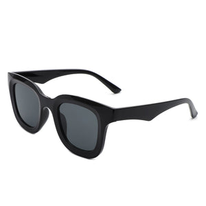 Lustrous - Square Retro 90s Tinted Vintage Fashion Sunglasses