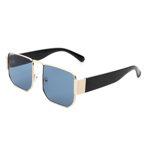 Diamonde - Square Retro Flat Top Tinted Vintage Fashion Sunglasses