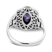 Celtic Knot Amethyst Stone Silver Ring