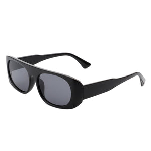 Midnites - Rectangle Retro Oval Fashion Flat Top Vintage Sunglasses