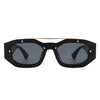 Xanadusk- Geometric Retro Irregular Brow-Bar Square Fashion Sunglasses