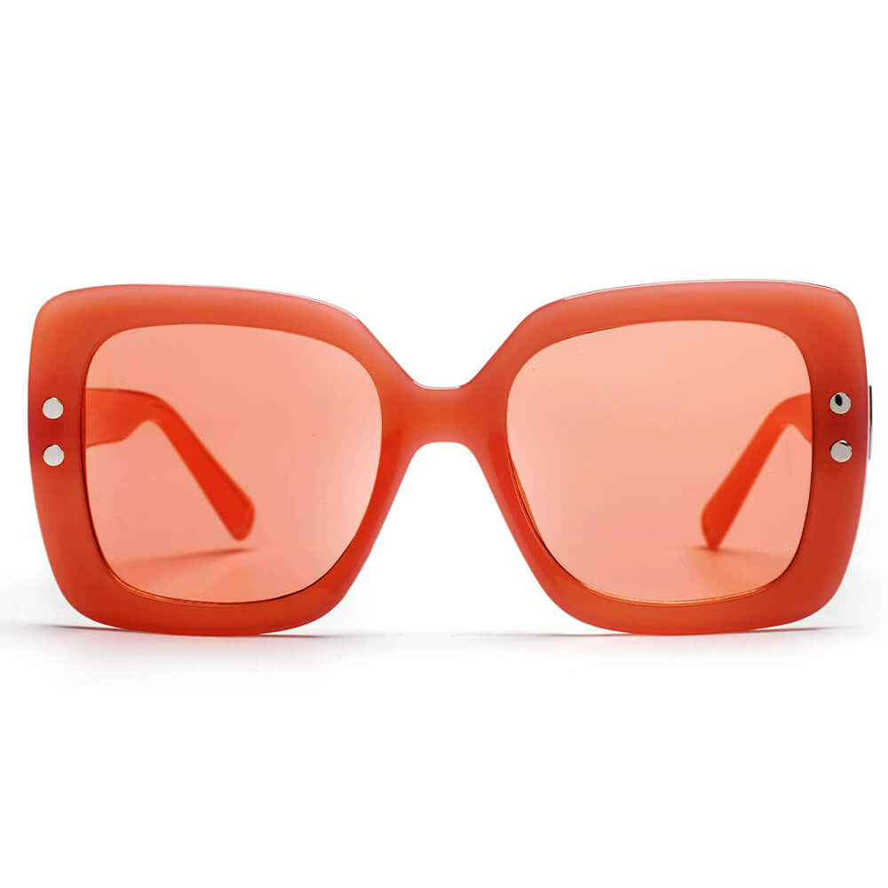 Katy - Lunettes de soleil carrées à dessus plat pour femme