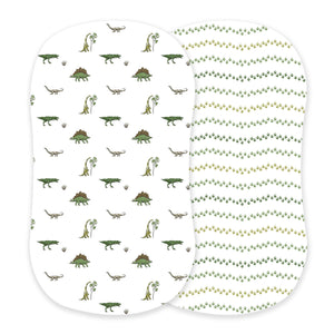 Dino Days and Dino Feet Cotton Changing Pad Cover/Bassinet Sheets