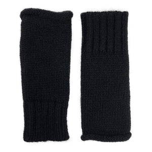 Black Essential Knit Alpaca Gloves